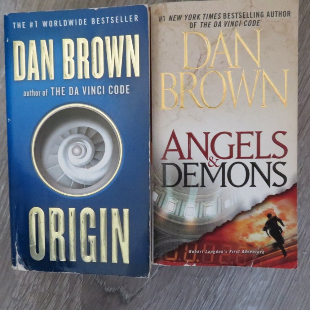2 Books Origin+Angels & Demons Dan Brown Paperback (K598)